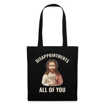 Disappointments Jesus mit Malteser - Stoffbeutel - Schwarz - Vorne