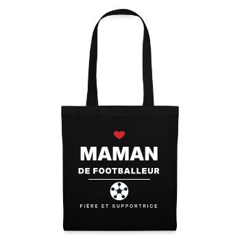 Fußball-Mama – Fußball-Mama-Geschenk - Stoffbeutel - Schwarz - Vorne