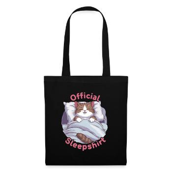 Offizielles Katzen-schlafshirt - Stoffbeutel - Schwarz - Vorne