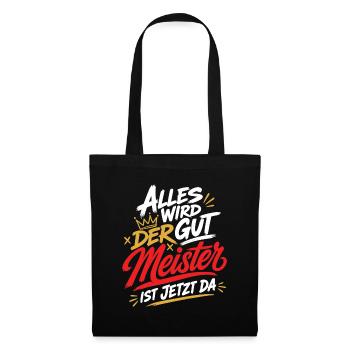 Meisterprüfung bestanden - Stoffbeutel - Schwarz - Vorne