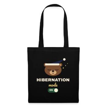 Hibernation Mode On – Winterschlaf-Bär - Stoffbeutel - Schwarz - Vorne