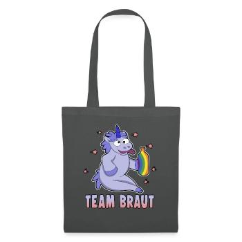 Team Braut - Stoffbeutel - Graphite - Vorne