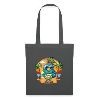 Lunettes de soleil de plage d’été de dessin animé drôle de paon - Sac en tissu - gris graphite - Devant