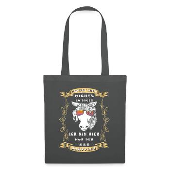 Ich habe hier nichts zu sagen Abäppler Stall Pferd - Stoffbeutel - Graphite - Vorne