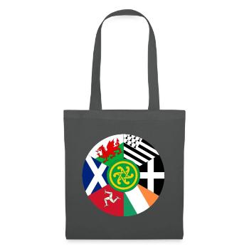 Celtic Nations Flags, Pan Celtic, Wales, Scotland - Tote Bag - graphite grey - Front