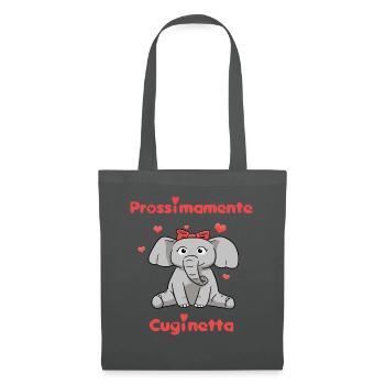 Prossimamente Cuginetta Dolce Elefante - Stoffbeutel - Graphite - Vorne