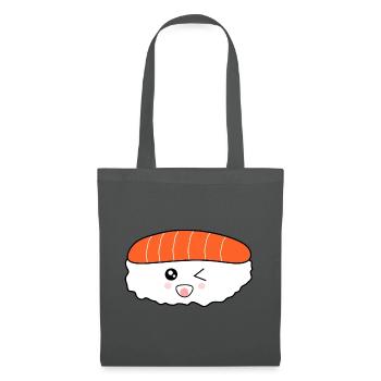 kawaii food, japanese cuisine, japanese fish - Tote Bag - graphite grey - Front