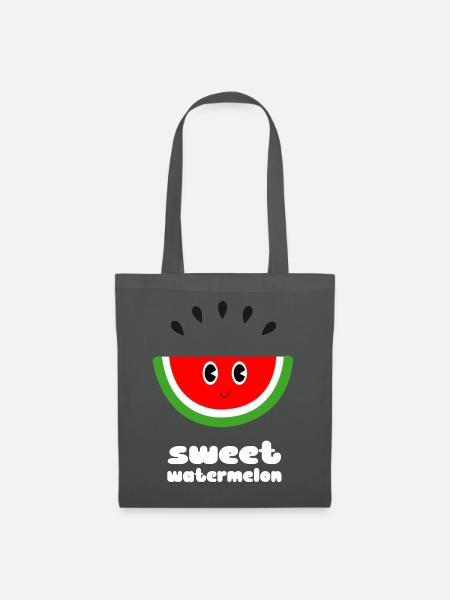 Süße Wassermelone - Stoffbeutel - Graphite