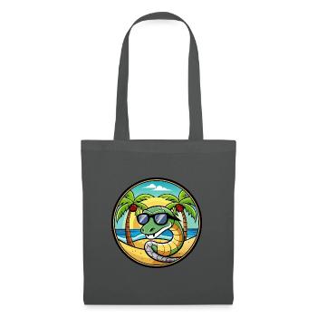 Schlange Lustige Cartoon Sommer Strand Sonnenbrille Cool - Stoffbeutel - Graphite - Vorne