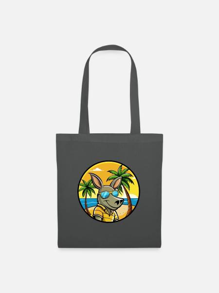 Erdferkel Lustige Cartoon Sommer Strand Sonnenbrille - Stoffbeutel - Graphite