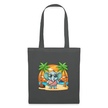 Lunettes de soleil de plage d’été de dessin animé drôle d’éléphant - Sac en tissu - gris graphite - Devant