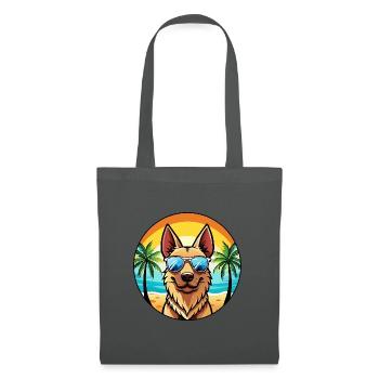 Dutch Shepherd Dog Breed Cartoon Sunglasses Beach - Tote Bag - graphite grey - Front