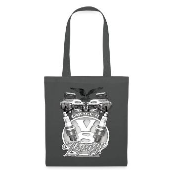 V8 Garage Lounge Oldtimer - Stoffbeutel - Graphite - Vorne