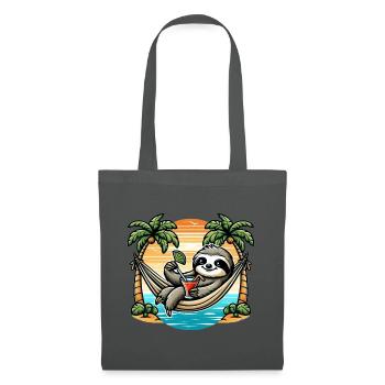 Sloth in hammock - Tote Bag - graphite grey - Front