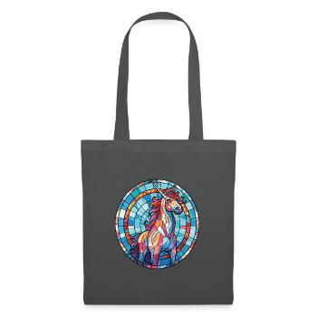 Einhorn-Bunte Aquarell-Tierillustration - Stoffbeutel - Graphite - Vorne