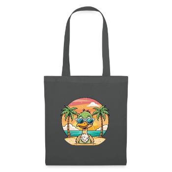 Lunettes de soleil de plage d’été de dessin animé drôle d’autruche - Sac en tissu - gris graphite - Devant