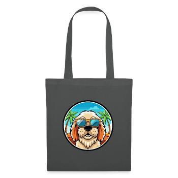Clumber Spaniel Hunderasse Cartoon Sonnenbrille Strand - Stoffbeutel - Graphite - Vorne