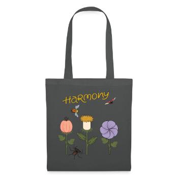 Harmony Flowers - Tote Bag - graphite grey - Front