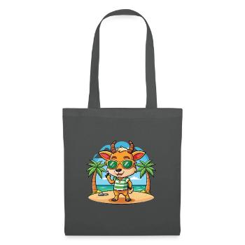 Lunettes de soleil de plage d’été de dessin animé drôle d’antilope - Sac en tissu - gris graphite - Devant