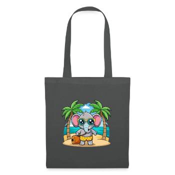 Lunettes de soleil de plage d’été de dessin animé drôle d’éléphant - Sac en tissu - gris graphite - Devant