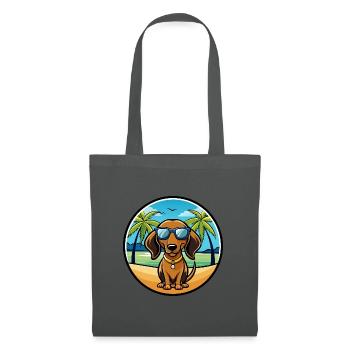 Alpine Dachsbracke Dog Breed Cartoon Sunglasses - Tote Bag - graphite grey - Front