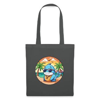 Lunettes de soleil de plage d’été de dessin animé drôle de baleine - Sac en tissu - gris graphite - Devant