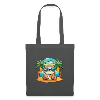 Lunettes de soleil de plage d’été de dessin animé drôle de paresseux - Sac en tissu - gris graphite - Devant