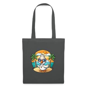Lunettes de soleil de plage d’été de dessin animé drôle de cygne - Sac en tissu - gris graphite - Devant