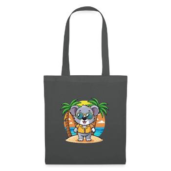 Koala Funny Cartoon Summer Beach Sunglasses - Tote Bag - graphite grey - Front