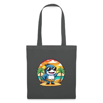 Lunettes de soleil de plage d’été de dessin animé drôle d’Orca - Sac en tissu - gris graphite - Devant