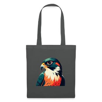 Personnage de dessin animé de faucon animal de compagnie coloré - Sac en tissu - gris graphite - Devant