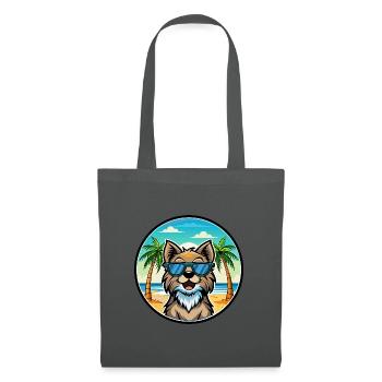 Schwedische Lapphund Hunderasse Cartoon Sonnenbrille Strand - Stoffbeutel - Graphite - Vorne