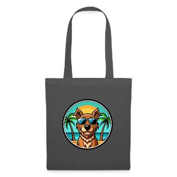 Pudelpointer Chien Race Dessin Animé Lunettes De Soleil Plage - Sac en tissu - gris graphite - Devant