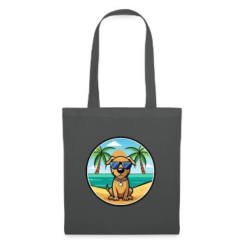 Serbischer Windhund Rasse Cartoon Sonnenbrille Strand - Stoffbeutel - Graphite - Vorne