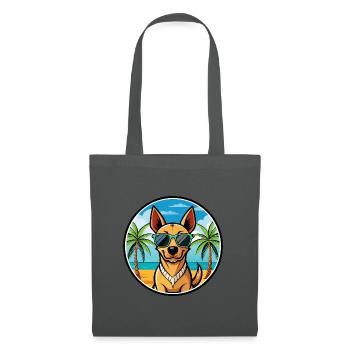 Andalusischer Windhund Rasse Cartoon Sonnenbrille Strand - Stoffbeutel - Graphite - Vorne