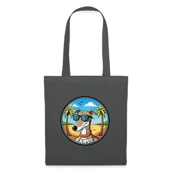 Rampur Windhund Hunderasse Cartoon Sonnenbrille Strand - Stoffbeutel - Graphite - Vorne