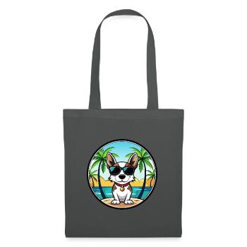 Rat Terrier Dog Breed Cartoon Sunglasses Beach - Tote Bag - graphite grey - Front