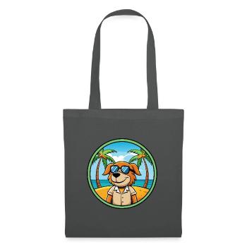Poitevin Hound Hund Rasse Cartoon Sonnenbrille Strand - Stoffbeutel - Graphite - Vorne