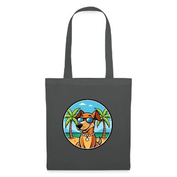 Polnische Jagdhunderasse Cartoon Sonnenbrille Strand - Stoffbeutel - Graphite - Vorne