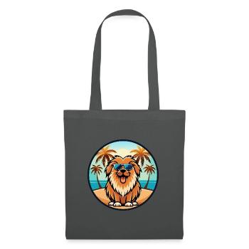 Leonberger Dog Breed Cartoon Sunglasses Beach - Tote Bag - graphite grey - Front