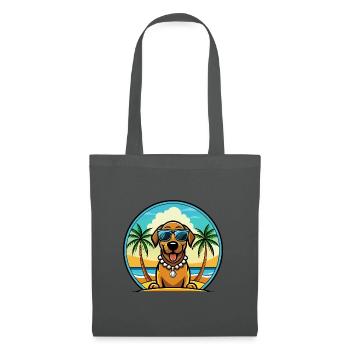 Bayerischer Berghund Hunderasse Cartoon Beach - Stoffbeutel - Graphite - Vorne