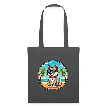 Akbash Hunderasse Cartoon Sonnenbrille Strand - Stoffbeutel - Graphite - Vorne