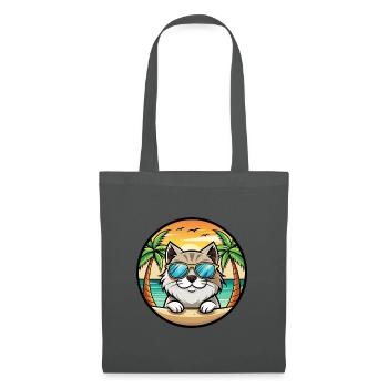 Himalaya-Katzenrasse Cartoon-Sonnenbrille Strand - Stoffbeutel - Graphite - Vorne