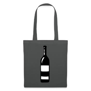 Wine Wine Bottle White Wine Red Wine Gift - Tote Bag - graphite grey - Front