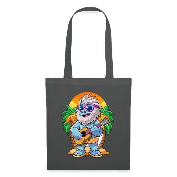 Drôle Yeti Dessin Animé Plage D’été Lunettes De Soleil Guitare - Sac en tissu - gris graphite - Devant