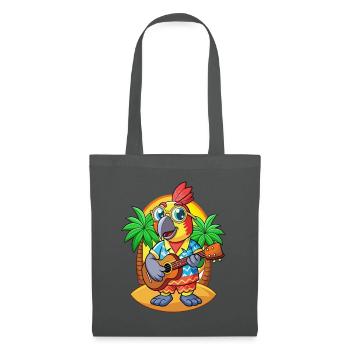 Drôle de perroquet d’été plage lunettes de soleil hawaïenne - Sac en tissu - gris graphite - Devant