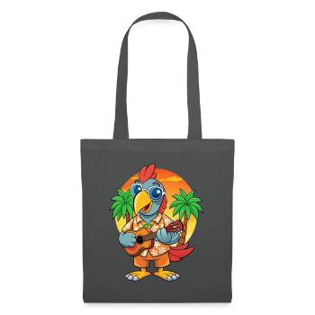 Drôle de perroquet d’été plage lunettes de soleil hawaïenne - Sac en tissu - gris graphite - Devant
