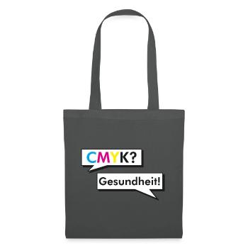 CMYK Grafiker Nerd Spruch Geschenk Shirt - Stoffbeutel - Graphite - Vorne