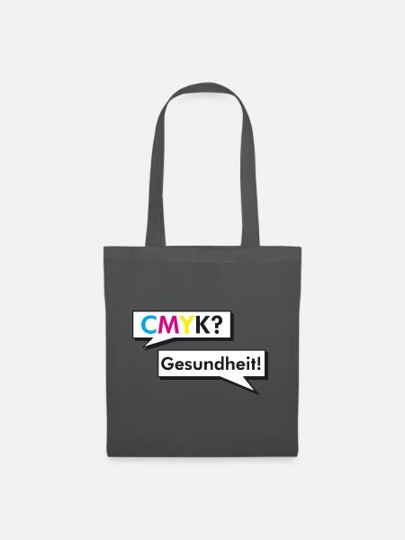 CMYK Grafiker Nerd Spruch Geschenk Shirt - Stoffbeutel - Graphite