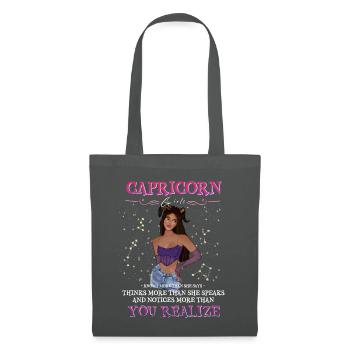 Capricorn girl - Stoffbeutel - Graphite - Vorne